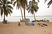 Boats at the Mono riverbank, Grand-Popo, Mono Department, Benin