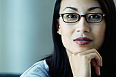 Asian woman wearing eyeglasses, Gaithersburg, MD