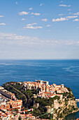 Houses on cliff top near ocean, Monaco, Monaco, Monaco