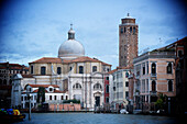 Church and buildings on canal, Venice, Veneto, Italy, Venice, Veneto, Italy