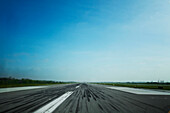 Markings on airplane runway, ROCHESTER, NY, USA