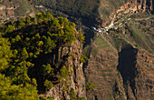 Los Corrales de Acusa, Höhlenwohnungen unter der Meseta de Acusa, Naturpark, Parque Rural del Nublo, Unesco Biosphärenreservat, Gran Canaria, Kanarische Inseln, Spanien, Europa