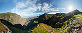 Blick von den Bergen über das Tal von Agaete, Westküste, Gran Canaria, Kanarische Inseln, Spanien, Europa