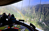 Blick aus dem Restaurant Mirador Cesar Manrique über Valle Gran Rey, La Gomera, Kanarische Inseln, Spanien