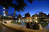 Plaza de Espana am Abend, Santa Cruz, Teneriffa, Kanarische Inseln, Spanien