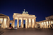 Brandenburger Tor bei Nacht, Berlin, Deutschland