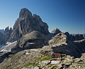 Zwölferkofel, Büllele Joch Hütte, Südtirol, Dolomiten, Italien