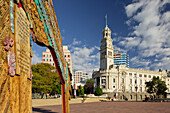 Aotea Square with Town hall, Auckland, North Island, New Zealand