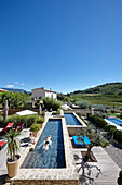 Hotel complex with pools and terraces, Saint-Saturnin-les-Apt, Provence, France