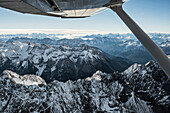 Aerial photo of the Alps near Garmisch-Partenkirchen, Upper Bavaria, Bavaria, Germany