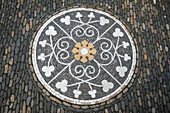 Pebble stone mosaic, historic center, Freiburg im Breisgau, Black Forest, Baden-Wuerttemberg, Germany