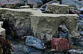 Sand und Granit, Huisinis, Harris, Lewis and Harris, Äußere Hebriden, Schottland, Großbritannien