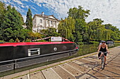 Multiple millions expensive houses along Regent's Canal near Regent's Park, Camden, London, England, United Kingdom