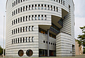 Building of the UBS bank by Mario Botta, 1995, Aeschenplatz, Basel, Switzerland, Europe