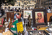 Flohmarkt, Place Garibaldi, Nizza, Provence-Alpes-Côte d'Azur, Alpes-Maritimes, Frankreich, Europa