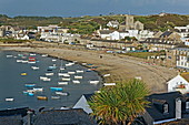 View over Hough Town, St. Marys, Isles of Scilly, Cornwall, England, Great Britain