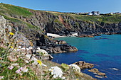 Housel Bay and Housel bay Hotel, The Lizard, Cornwall, England, Great Britain