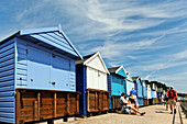 Beach huts, Milford on sea, Dorset, England, Great Britain