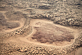 Sogenannte Mondlandschaft von Flugzeug aus, nahe Swakopmund, Namibia, Namib Wüste, Afrika