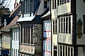 Häuserzeile am Bonifatiusplatz, Fulda, Hessen, Deutschland