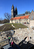 Magdeburg Cathedral, Magdeburger Dom with Bastion, Magdeburg, Saxony-Anhalt, Germany