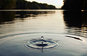 Water droplet in lake