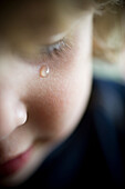 Boy crying, close up