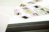 Photographic slides on lightbox