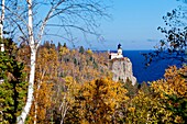 The Split Rock Lighthouse along the north shore of Lake Superior, Minnesota, USA