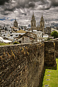 Roman wall and Cathedral church, Lugo, Galicia, Spain