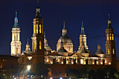 Basilica of Our Lady of the Pillar, Zaragoza, Aragon, Spain.