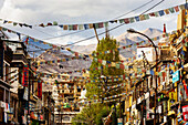 Main Bazaar Road, old Leh, Ladakh, Jammu and Kashmir State, India.
