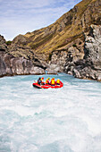 'Rafting Down The Rangitata Gorge And The Rangitata River; Rangitata, New Zealand'