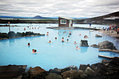 Ardbodin, myvatn nature baths, tourist complex offering bathing in a lagoon with many particular health properties, lake myvatn, northern iceland, europe