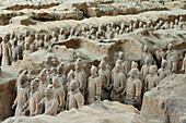 Terracotta Army, guarded the first Emperor of China, Qin Shi Huangdi's tomb, Xian, Lintong, Shaanxi, China, Asia