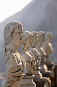 statues on Belvedere of Infinity at the Villa Cimbrone in Ravello, Amalfi Coast (Costiera Amalfitana), UNESCO World Heritage Site, Campania, Italy, Mediterranean, Europe