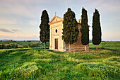 Capella di Vitaleta, Val d'Orcia, UNESCO World Heritage Site, Province Siena, Tuscany, Italy, Europe