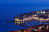 St. John Fort, Old harbour and Old Town, UNESCO World Heritage Site, Dubrovnik, Dalmatia, Croatia, Europe