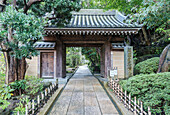 Traditional Japanese structure in garden, Kamakura, Kanagawa, Japan, Kamakura, Kanagawa, Japan