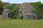 France, Gard (30), Bories, dry stone hut, typical of Provence