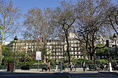 France, Paris, 9th district, Public garden Montholon