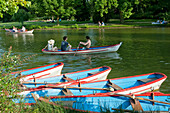 France. Paris 12th district. Wood of Vincennes. Boats on the lake Daumesnil