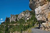 France, Lozère, the road of the gorges Tarn to the Causse Mejean.
