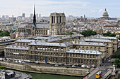 France, Paris, Bird's eye view of Paris from the Tour Saint-Jacques