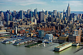 Aerial view of Manhattan West docks