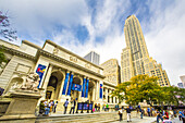 USA, New York City, Manhattan, Public Library Bldg., 5th. Avenue