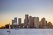 USA, Massachusetts, Boston City, The Skyline at sunset