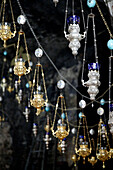 Tomb of the Virgin Mary (Church of the Assumption). Old lanterns. Jerusalem. Israel.