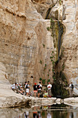 Ein Avdat Canyon, Negev Desert. Pilgrimage in Holy Land. Israel.