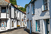England, Cornwall, Polperro, Street Scene